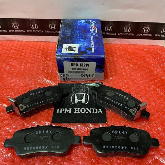 NP0 132 Nissin Japan Brake pad Kampas Rem Belakang Honda Odyssey RB1 RB2 RB3 2004 2005 2006 2007 2008 2009 2010 2011 2012 2013 Elysion 2005-2010