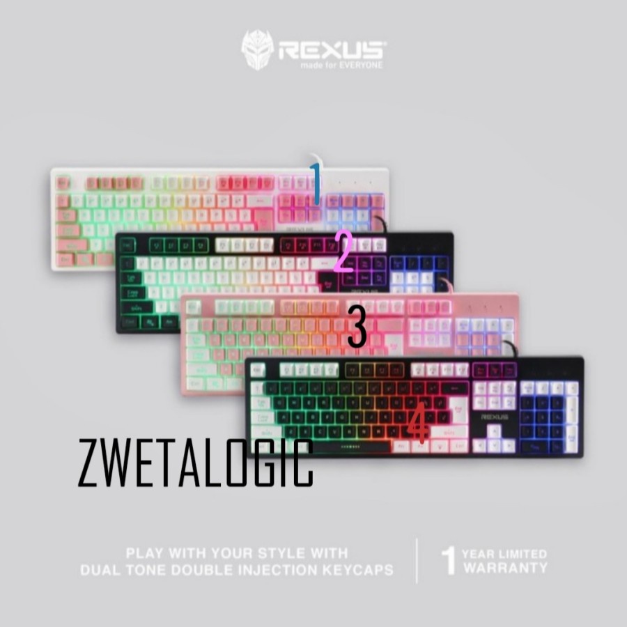 REXUS K9E -Keyboard Gaming RGB