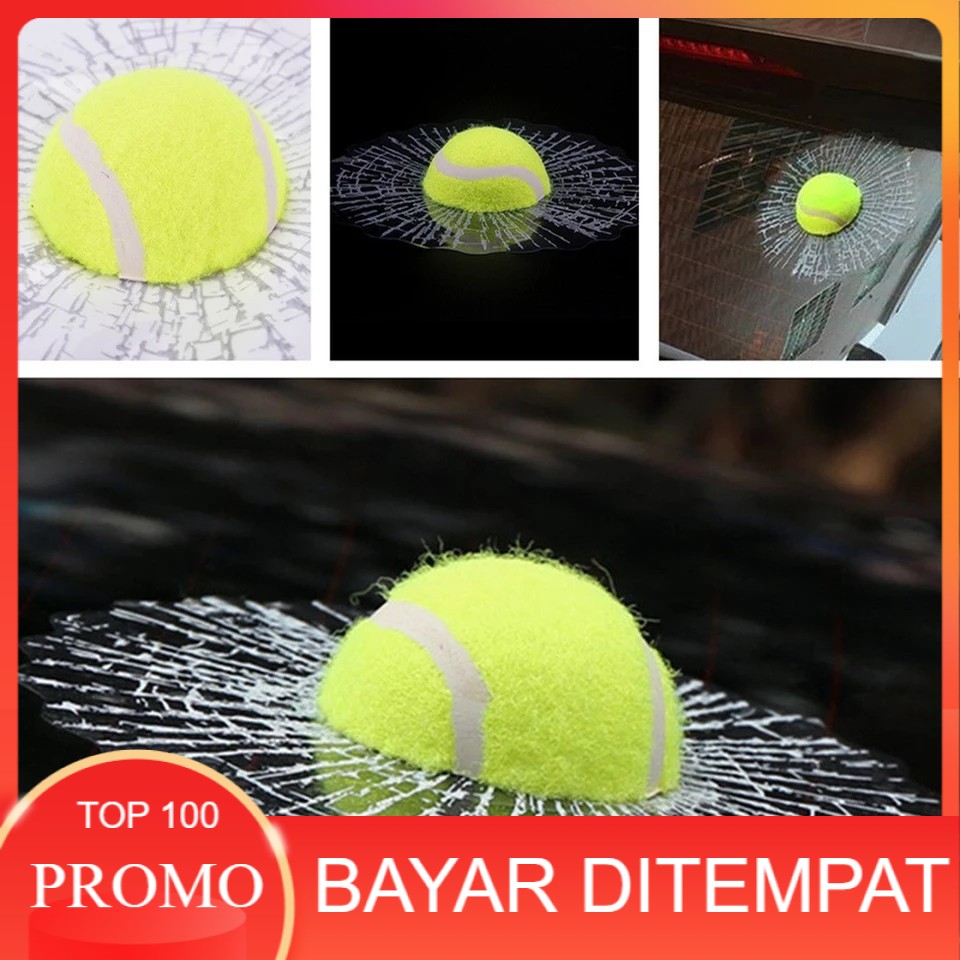 Stiker Mobil Sticker Mobil Tempelan Kaca Mobil 3D Model Bola Retak