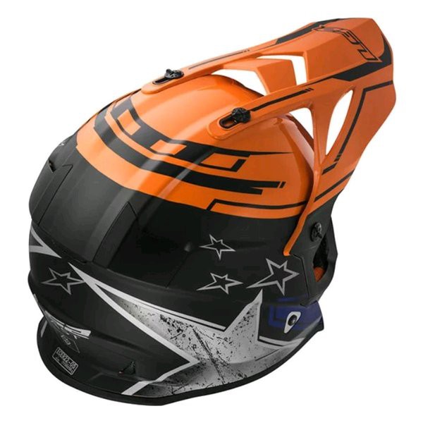 HELM CROSS LS2 BLACK GLOSS ORANGE