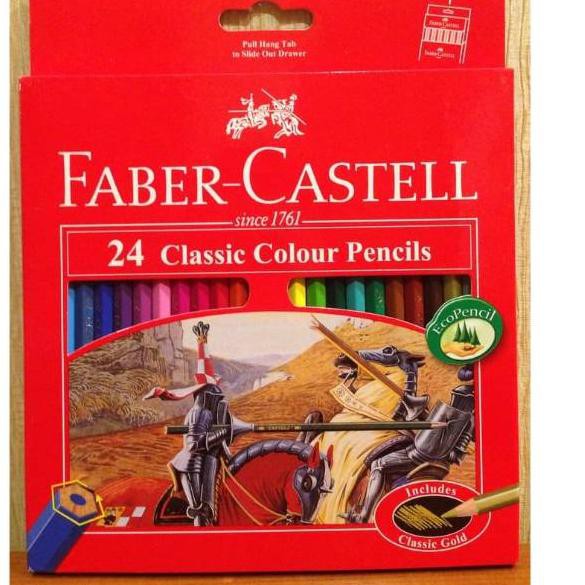 

R8 Pensil Warna Faber Castle 24 Warna Panjang Classic R8 Stok Banyak`