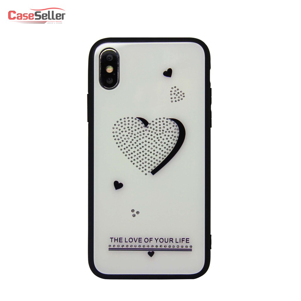 CaseSeller - Hardcase Glass Blink Diamond Samsung J4+ J6 2018 J6+ A2 Core A30