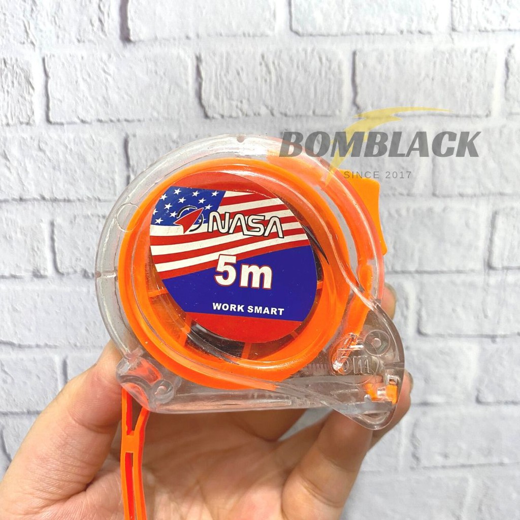 Meteran Tangan 5 Meter Meteran Transparan Tukang Self Lock 5m NASA