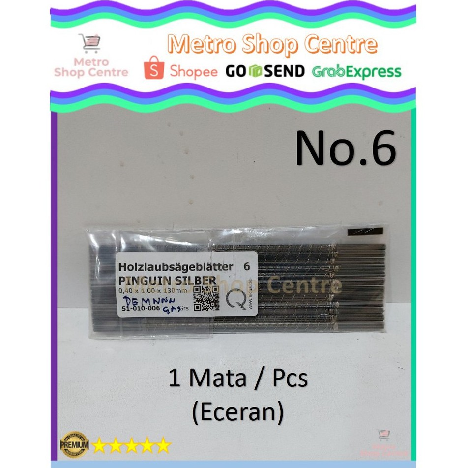 Pinguin - Mata Gergaji Ukir Pinguin Sibler Triplek / Akrilik / Acrylic No.6 Eceran (1 Pcs)