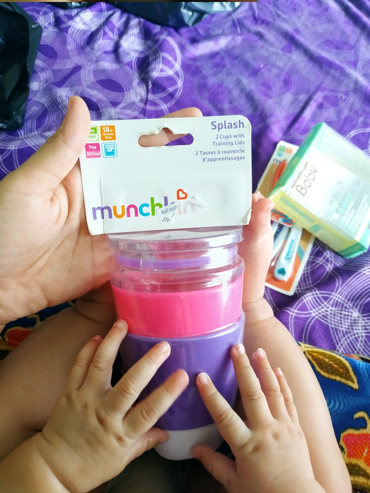 Munchkin Splash Toddler Cups Gelas Minum Anak Purple Pink Ungu Merah Muda 2 Pack