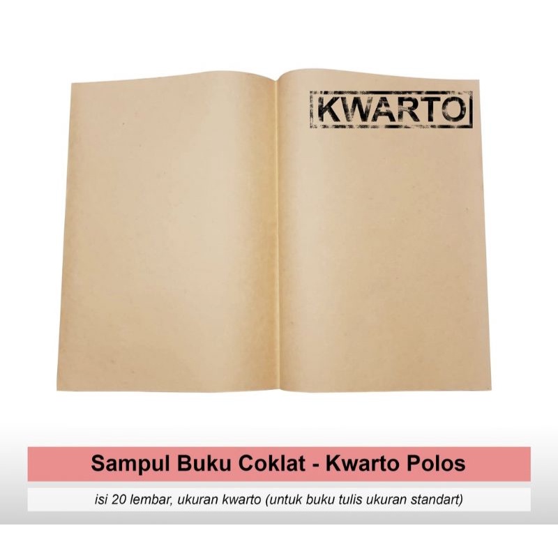 Sampul buku kacang/coklat 1 kodi