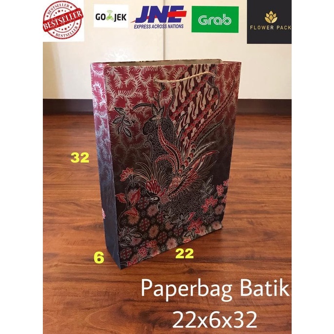 

(TERLARIS) Jual Paperbag Batik G5 22X6X32 Tas Kertas Paper Bag Tas Belanja Goodie