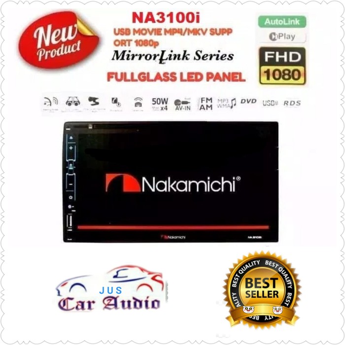 doubledin headunit tv mobil nakamichi na 3100i mirrorlink