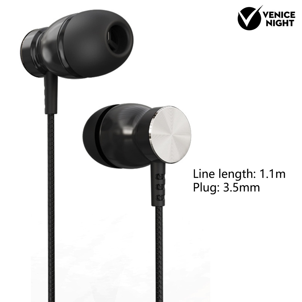 (VNEP) (Berkabel) Earphone In ear HiFi Noise Reduction Ergonomis Dengan Kabel Kontrol Volume 3.5mm