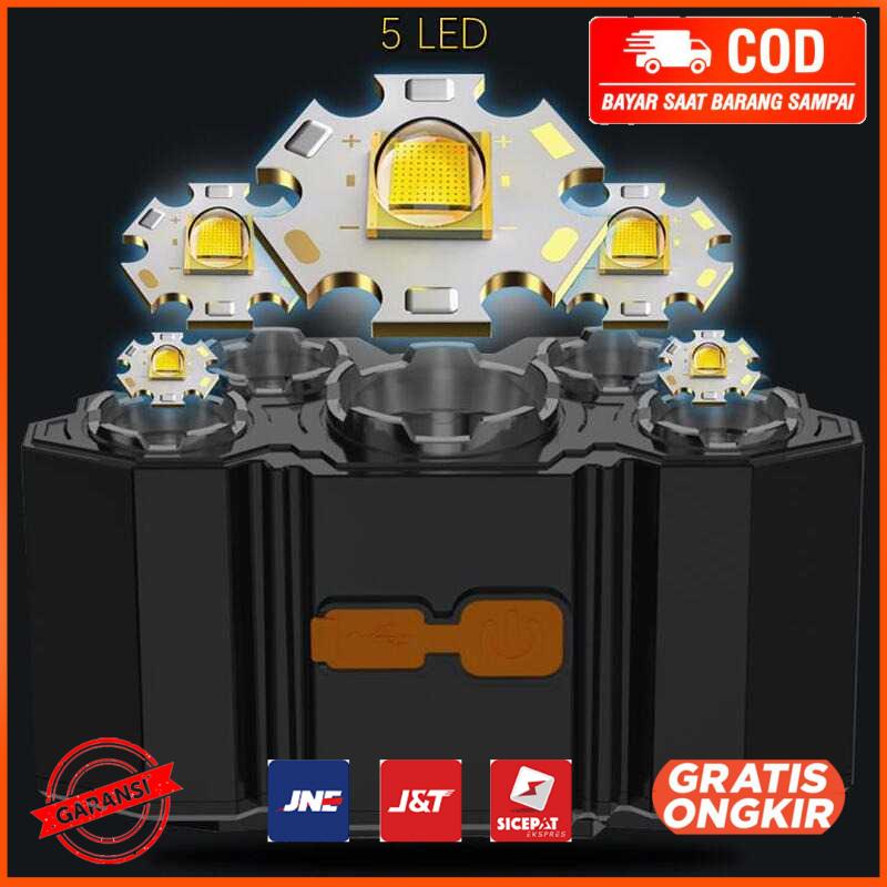 Senter LED Kepala Headlamp 5 XPG