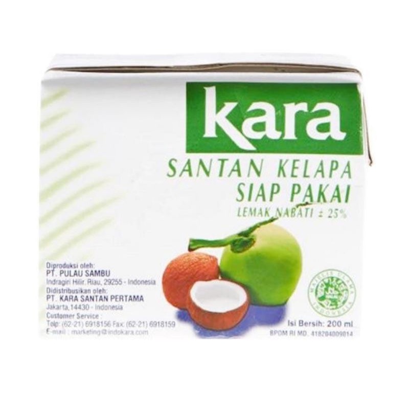 

Kara Santan Kelapa 200ml / Santan Kelapa UHT