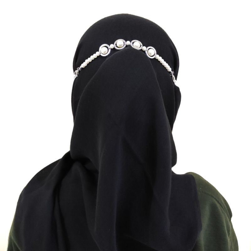 Konektor Masker Hijab Mask Connector Strap Extender Circle Ring Pearl Mutiara Jilbab