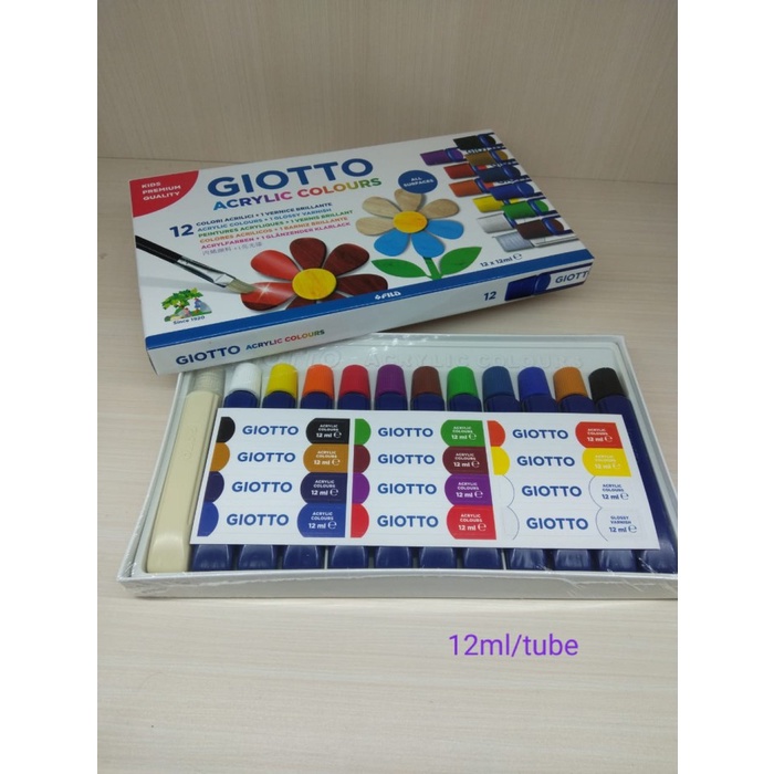 

Berkualitas Giotto Acrylic 12 Warna 12 Ml Cat Akrilik 12Ml Color Colour Gioto Hemat