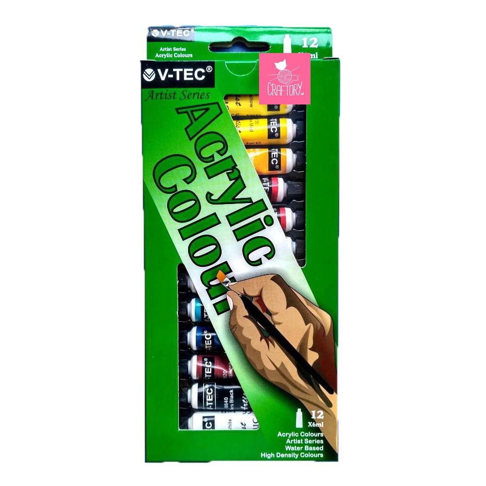 

V-TEC CAT ACRYLIC 6 ML 12 WARNA