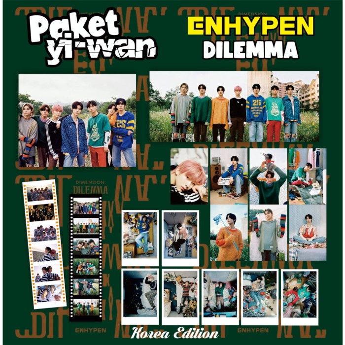 Promo Or920 Fankit Yi-Wan Enhypen Dilemma En Polaroid Photostrip Kodak Kpop Terbaru