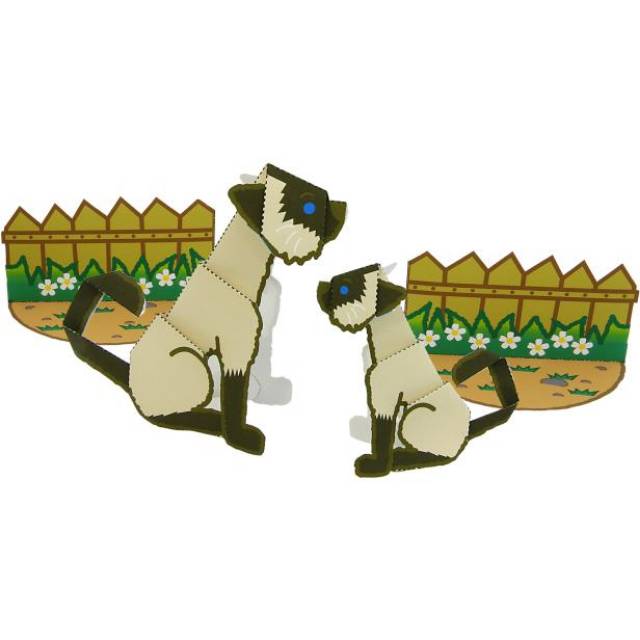 Cut and Fold: Siamese Cat papercraft