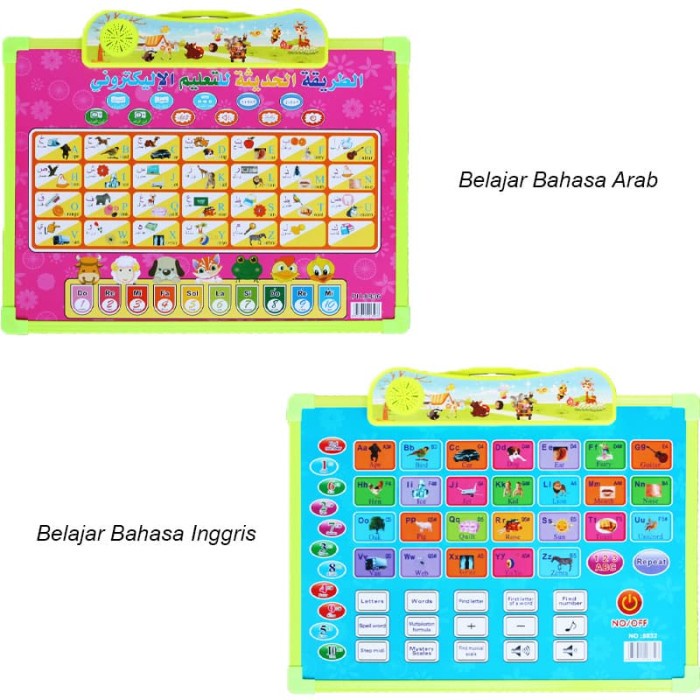 Mainan Edukasi Anak/ Ipad Papan Tulis Belajar Bahasa/ English dan Arab