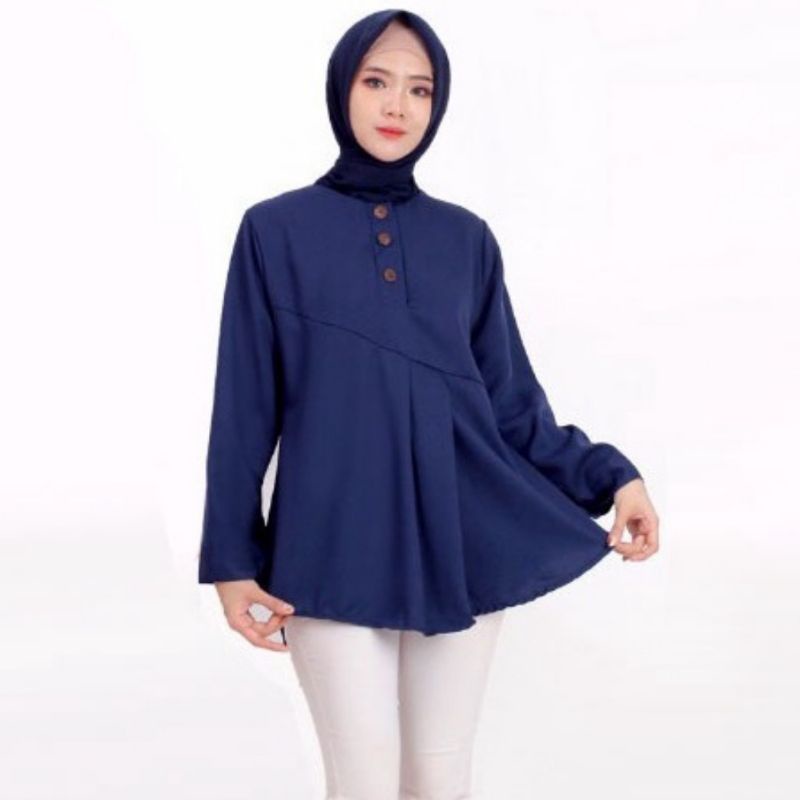 ATASAN WANITA HIJAB KANCING 3 A805/709(BAHAN MOSCREP PREMIUM)