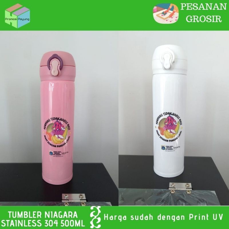 CUSTOM GROSIR TERMOS NIAGARA 500ML cetak PRINT UV full colour souvenir