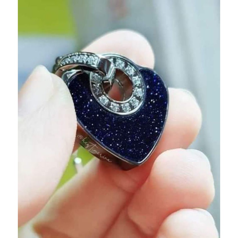 KALUNG MCI biocarbon heart blue kalung LSW heart blue | Kalung rose gold LSW / Kalung kesehatan