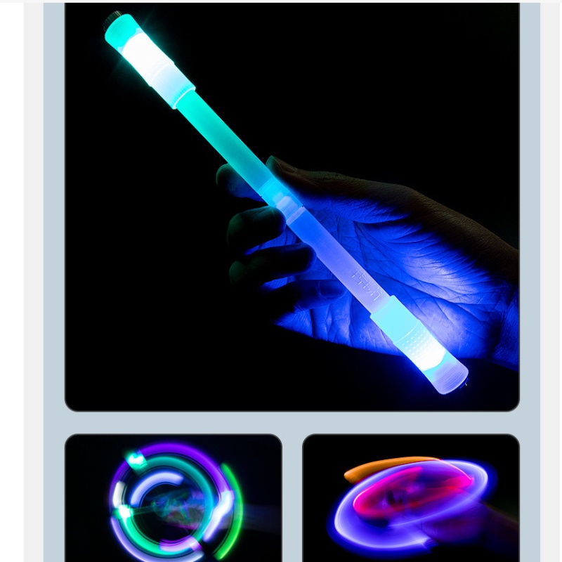 2022 Pen Fidget Spinner LED Bahan Plastik Flexible Untuk Anak / Dewasa