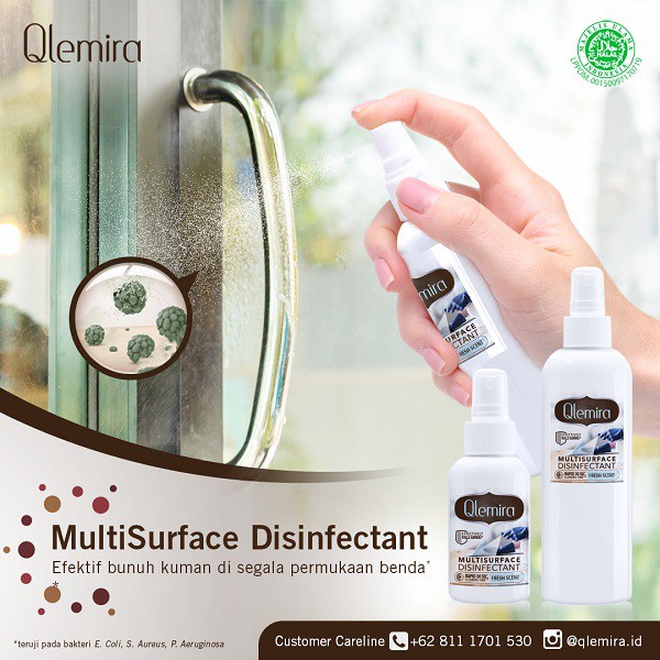 Qlemira MultiSurface Disinfectant 70 mL / Disinfektan / Desinfektan-6