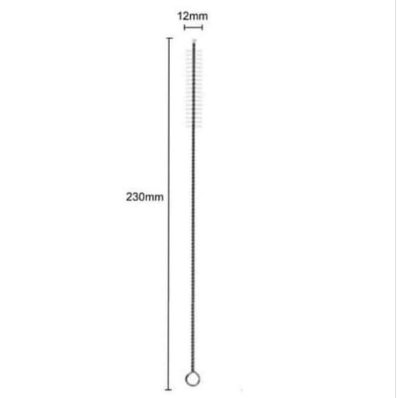 Makassar V95-3 Sikat sedotan pembersih pipet stainless steel anti karat