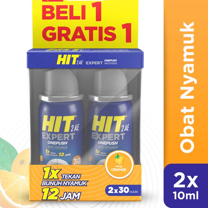 HIT ONE PUSH EXPERT ORANGE OBAT NYAMUK - 10ML - BASMI NYAMUK
