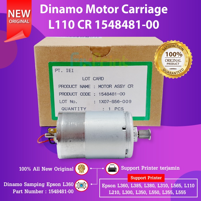 Dinamo Motor Carriage Epson L110 L210 L300 L565 L350 L550 Dinamo CR L360 L555 Part Number 1548481-00