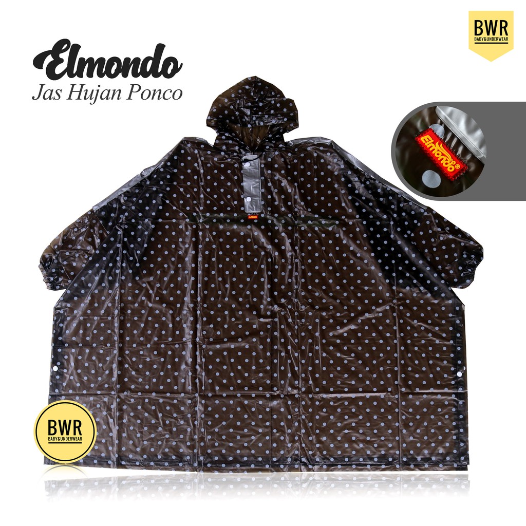 Jas Hujan ELMONDO 713 Polkadot | Jas Hujan Ponco Lengan - Bwr