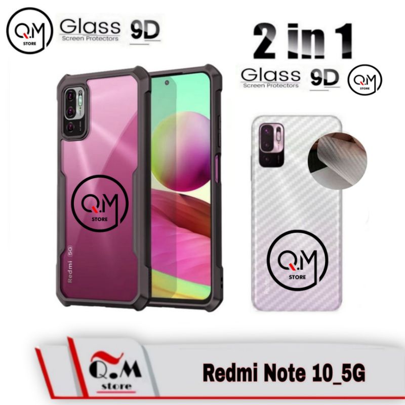 PROMO Case XIAOMI REDMI NOTE 10 5G Softcase Transparan TPU High Quality Free Skin Carbon Garskin