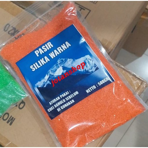 PASIR SILIKA SILICA WARNA WARNI AQUARIUM AQUASCAPE  500gr 500 gram