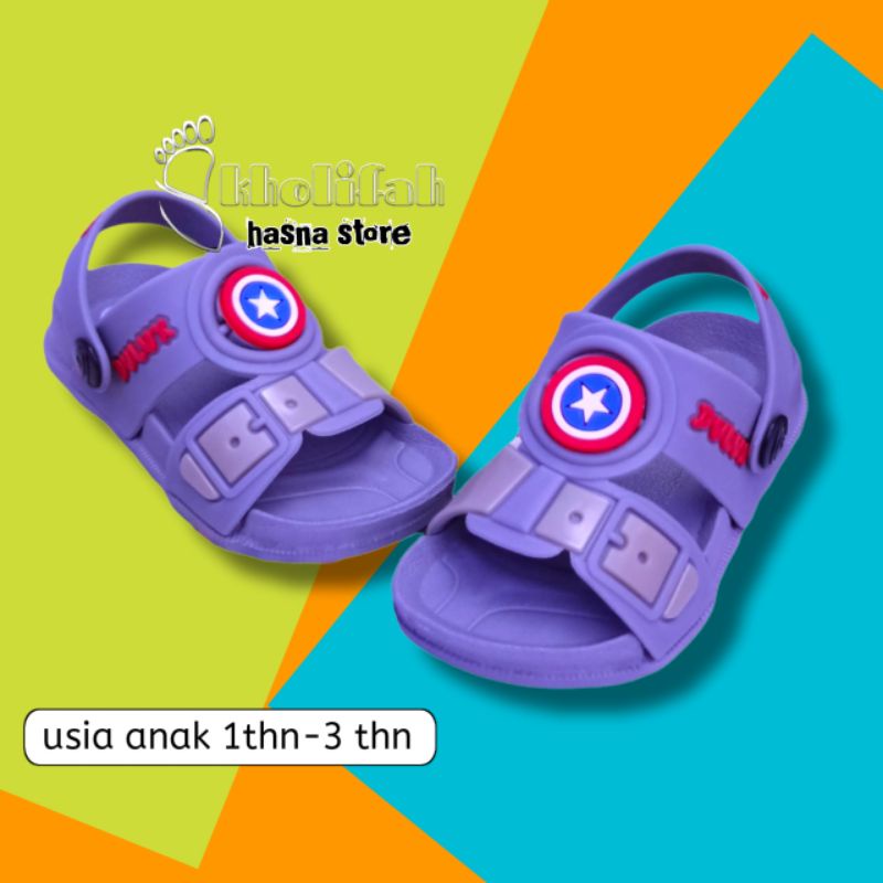 TERBARU SANDAL ANAK PRIA 1thn-3thn BINTANG SUPER HERO DULUX 362E