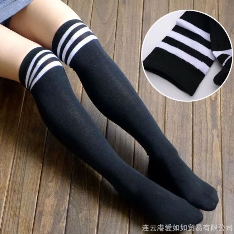 Kaos kaki Sekolah Jepang Tinggi Panjang Selutut High Knee School Socks