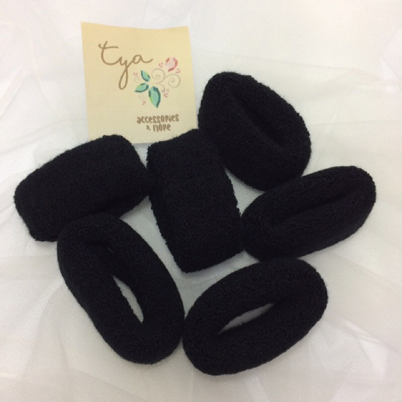 Karet Donat Hitam / Karet rambut hitam besar