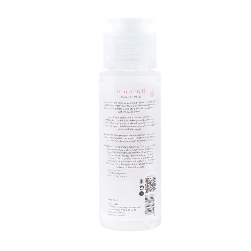 Emina Bright Stuff Micellar Water - Pembersih Wajah 100 ml