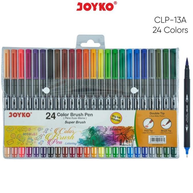 

[[COD]] Color Brush Pen / Pena Kuas Warna Joyko CLP-13A / 24 Warna / CLP 13 A BERMUTU Kode 384