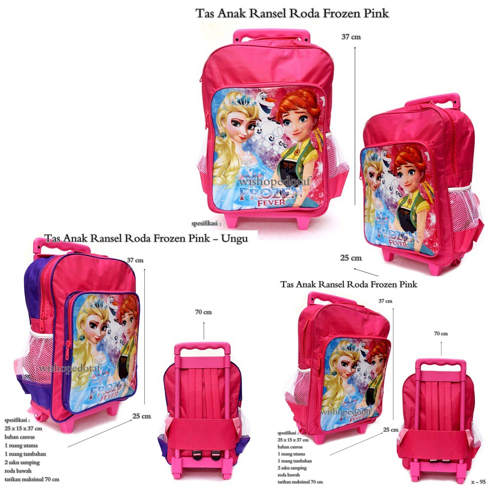 koper anak terbaru / ransel roda frozen / tas frozen