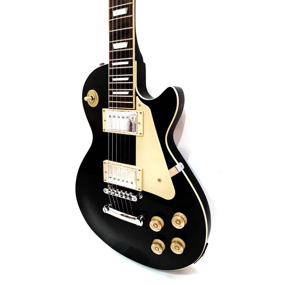 Gitar Elektrik Merk Gibson Les Paul Warna Hitam Black Listrik LesPaul Bonus Tas dan Kabel Jack Murah Jakarta