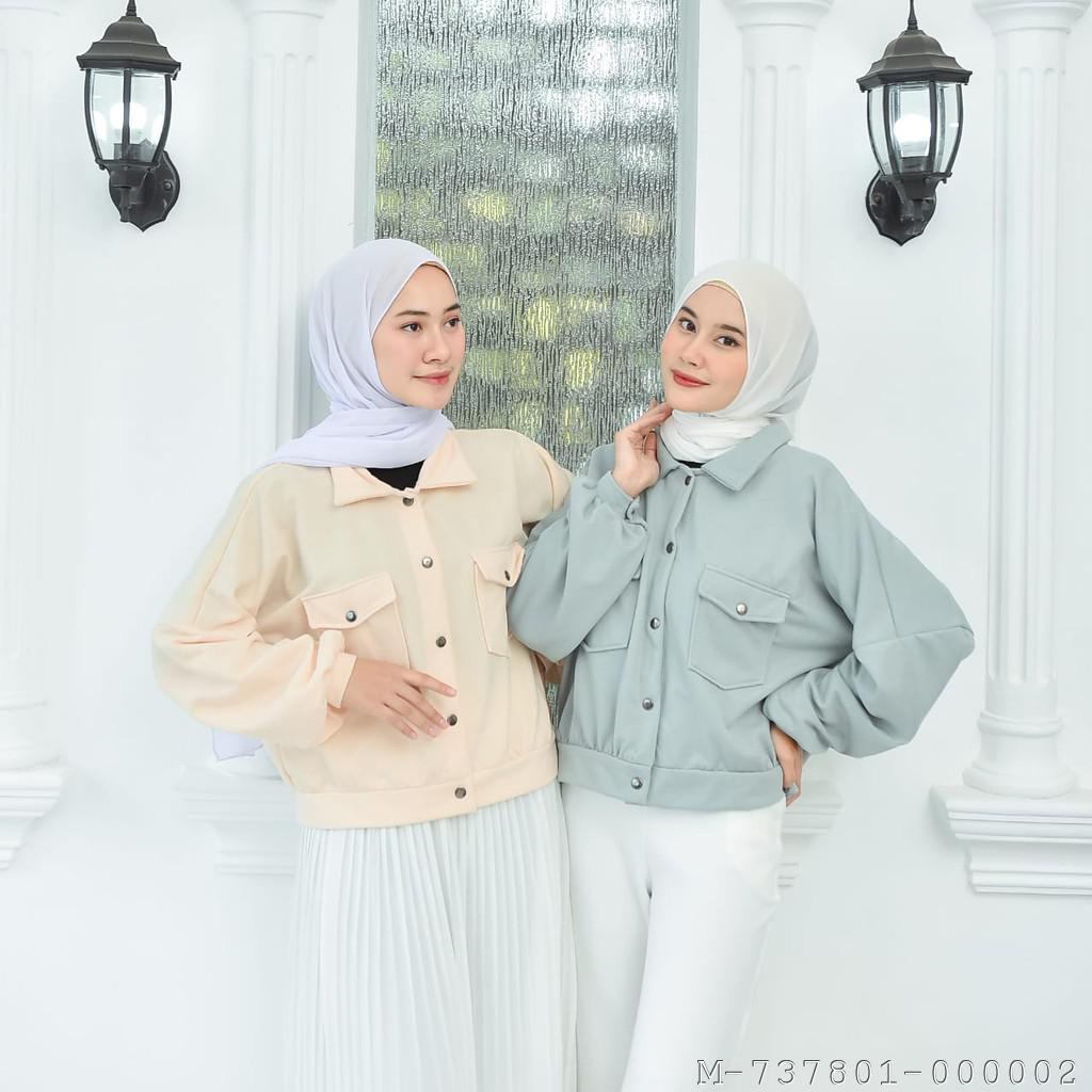 outer wanita jaket olin button