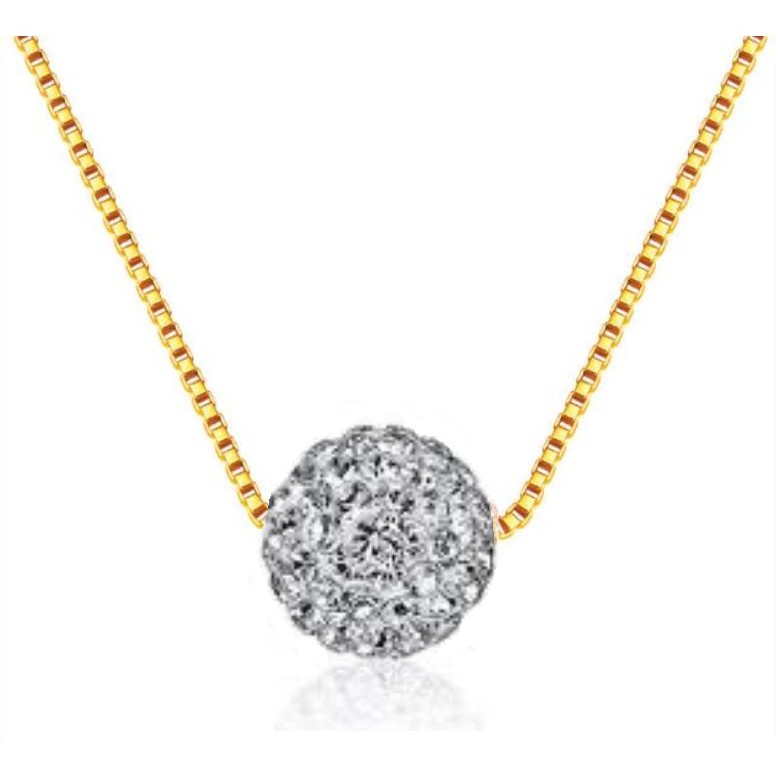 Kalung Wanita BOLA DIAMOND Titanium Alloy Crystal Jewelry Women Necklace Cewe