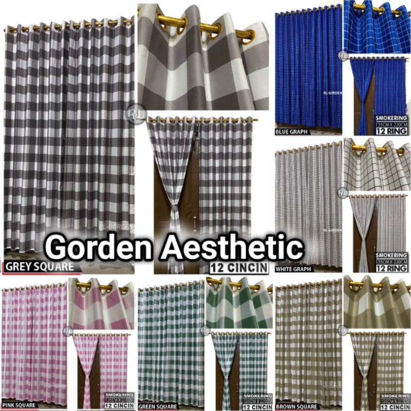 Gorden Pintu Minimalis - Tirai Jendela - Gorden Jendela - Korden Pintu Motif Aesthetic Terlaris