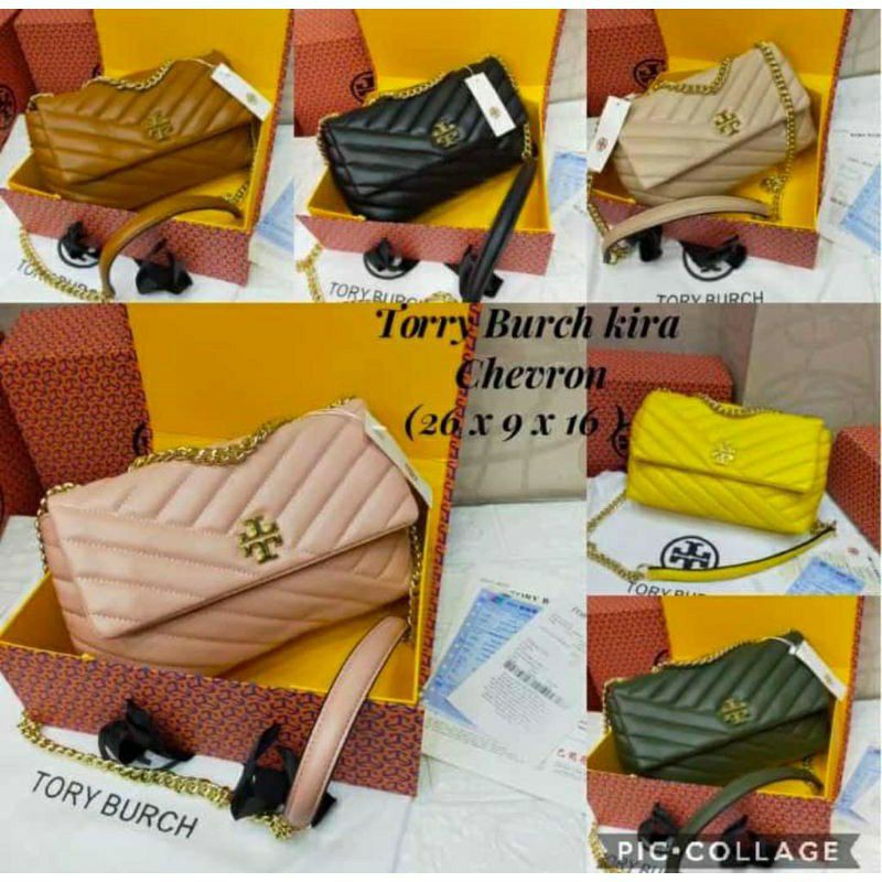 TAS WANITA IMPORT PREMIUM TORY BURCH KIRA CHEVRON