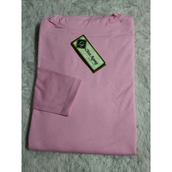 MAIRA_OFFICIALSTORE (BISA COD) Inner Dress Lengan Panjang Manset Gamis-Pink baby