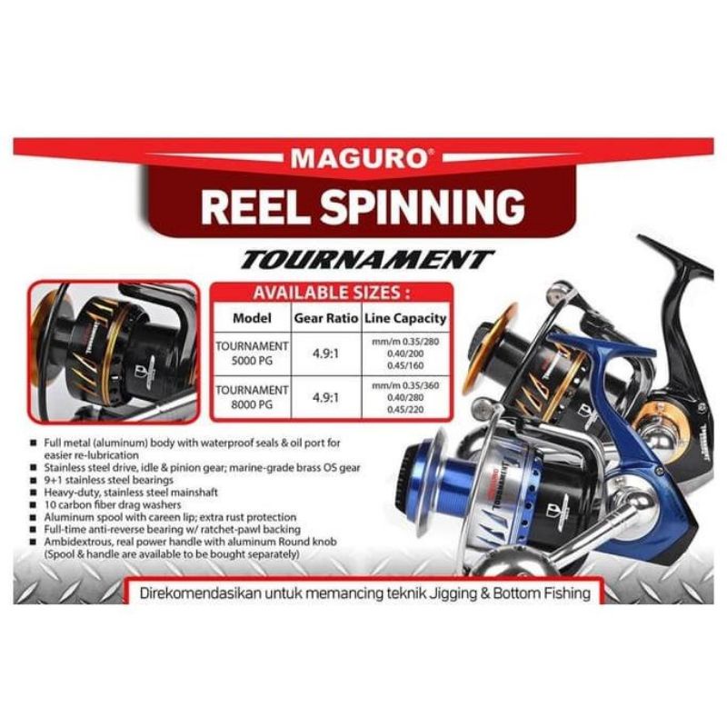 Reel Maguro TOURNAMENT MF 5000PG & 8000PG | Jigging | Spinning