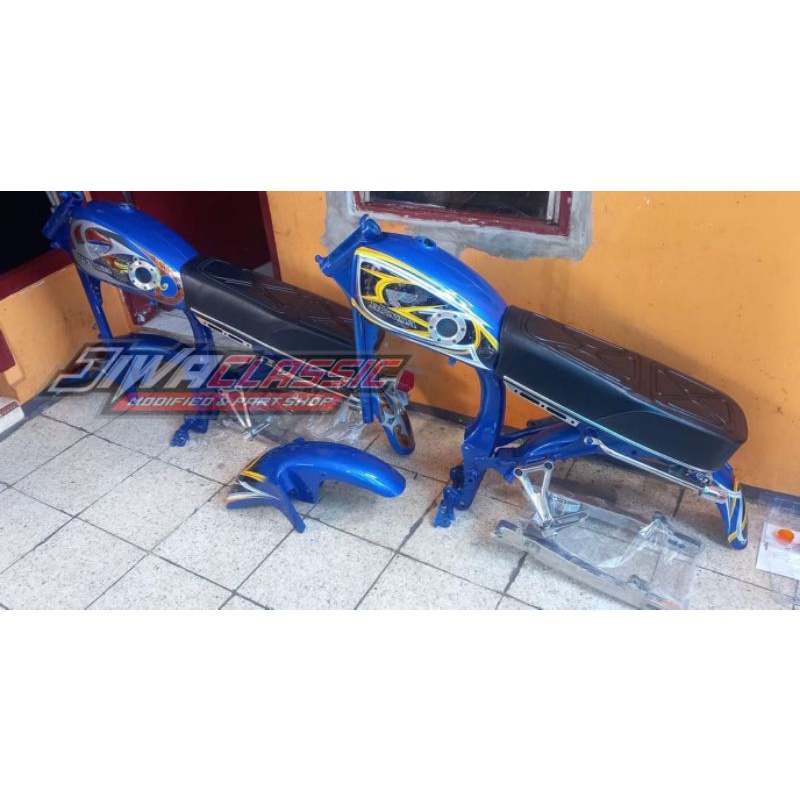 PROMO BODY SET CB KONTES TANGKI CB RANGKA CB TATANAN BEGEL PANJANG NGANJUK AN rangka cb airbrush war