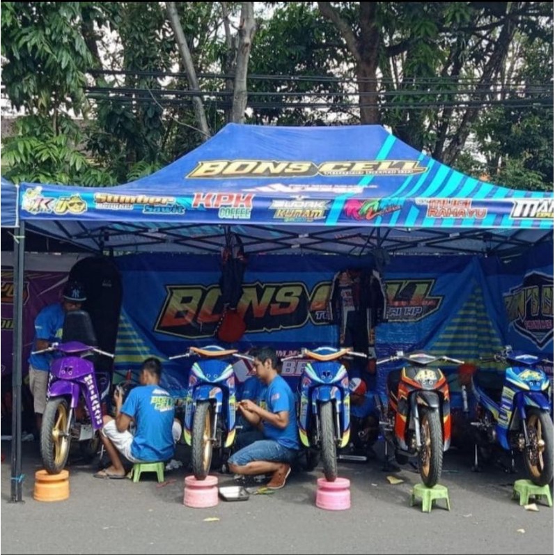 Tenda Paddock 3x6 & 3 sisi (tenda lipat branding)