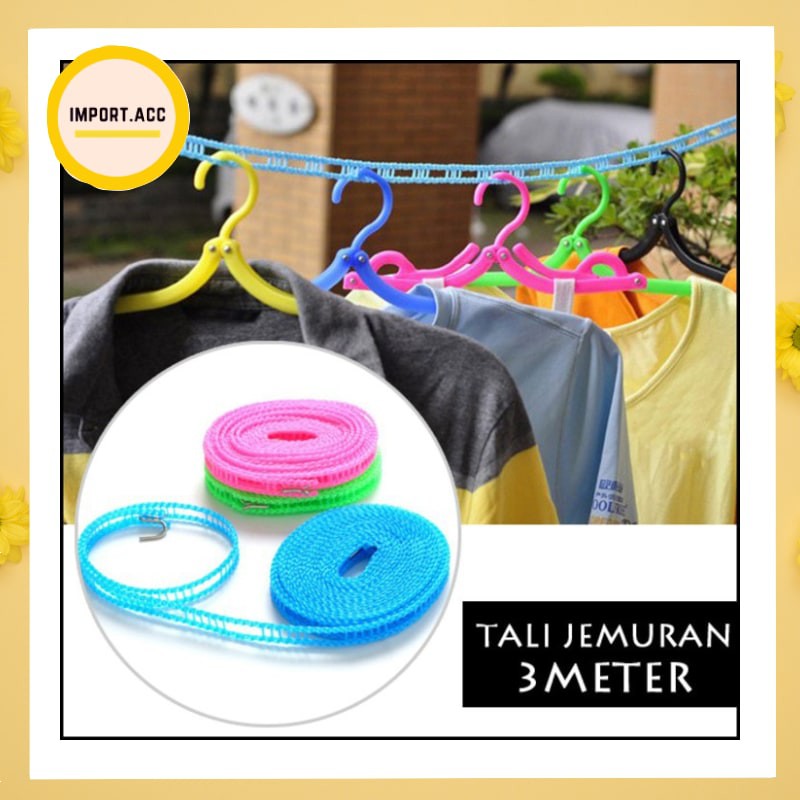 Tali Jemuran  ada Lubang Gantungan Baju  Hanger Super 