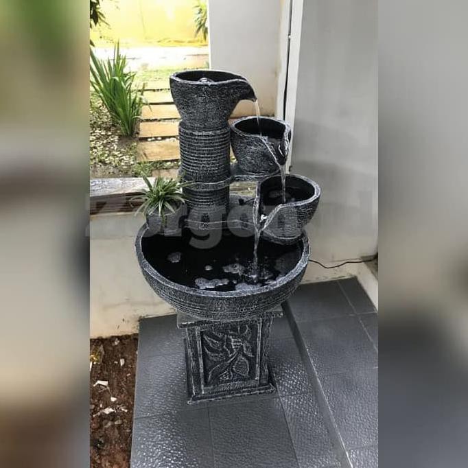 Air Mancur Minimalis 3 Kendi / Pancuran Air / Kolam Ikan Zorgon.id
