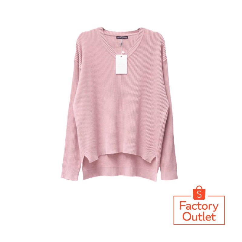 Balegrosir Viona  Vneck Boxy Rajut Sweater Atasan Rajut